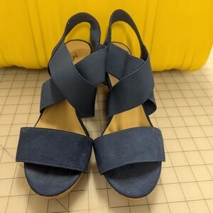 American Eagle by Payless Navy Wedge Sandals